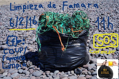 COUP, Lanzarote Limpia, SOS Lanzarote, Beach clean, Limpieza, Playa