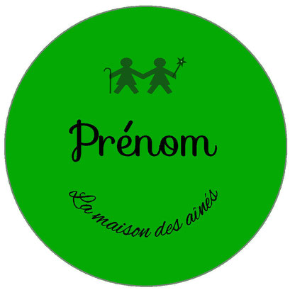 badge prénom professionnel vert