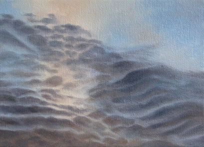 <b>Wolkenlandschaft 36</b><br>Öl/Malkarton | 2009 | 13 x 18 cm