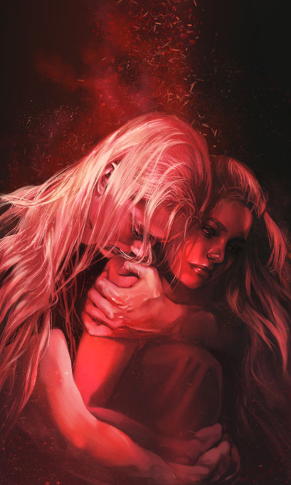 "Sleeping sun" - Cover art for RVH V, a book series by © Lucia Guglielminetti