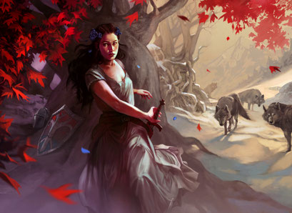"A Time for Wolves" (A Song of Ice and Fire, tournament card illustration)