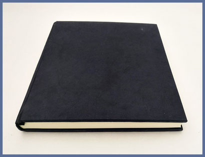 Notizbuch mit gefüttertem schwarzen Lokta-Einband -- NBL 61