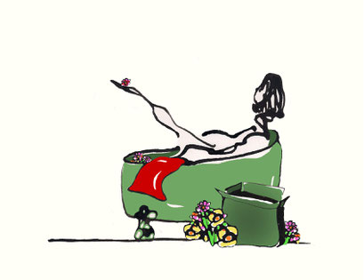 A. nimmt ein Blütenbad - wäscht Altes fort und die Kiste wird immer kleiner... ILLUSTRATION 2018