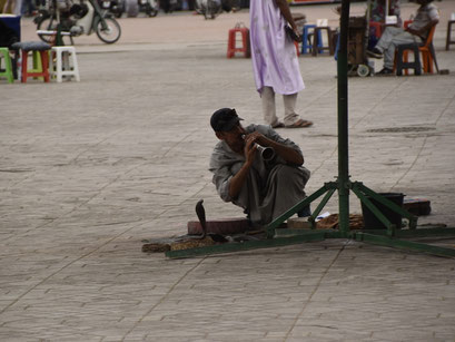 Slangenbezweerder, Djemma el Fna, Marrakech, Marokko 2022