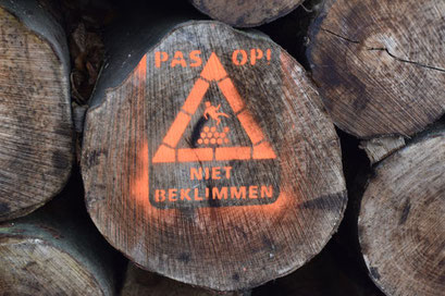 Pas op niet beklimmen