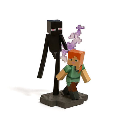Minecraft Craftable Diorama Figures (Alex? & Enderman)