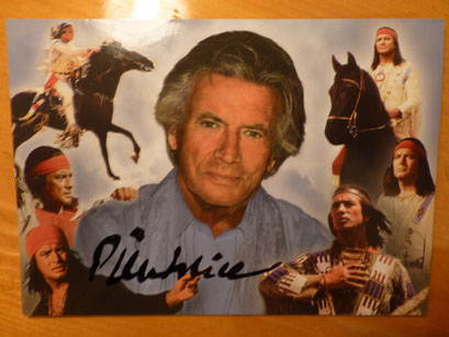 Eine wunderbare Karte mit Autogramm von Pierre Price "WINNETOU"