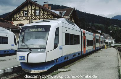 VT 101 am 29.6.2002 im Bahnhof Tegernsee