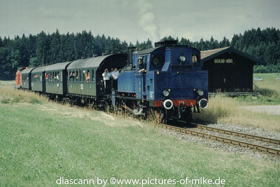 TAG 7 am 6.7.2002 in Waibhausen. Strecke Traunstein - Waging am See