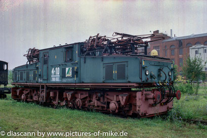 1998 im Energiemuseum Knappenrode, Grubenlok Typ EL2 / F.-Nr.: 6763 / Bj. 1953