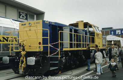 die erste Lok dieses Typ am 29.9.2002 auf der InnoTrans in Berlin (Vossloh 2002, Fabriknummer 1001322)