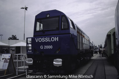 G2000.01 im Jahr 2000 auf der InnoTrans Berlin. Vossloh 2000, Fabriknummer 1001020
