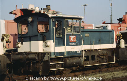 335 018 am 22.2.2003 in Mannheim Rangierbahnhof. (Jung 1968, Typ Köf III, Fabriknummer 14058)