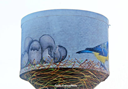 photo d'une fresque sur château d'eau