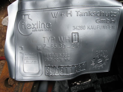 Typenschild Zulassung Innenhülle