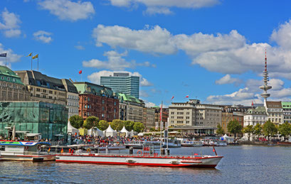 An der Binnenalster im Spätsommer