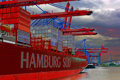 CAP SAN RAPHAEL von HAMBURG SÜD am TERMINAL BURCHARDKAI