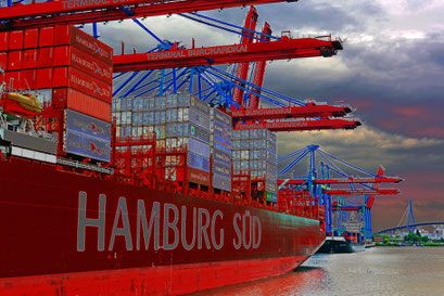 CAP SAN RAPHAEL von HAMBURG SÜD am TERMINAL BURCHARDKAI