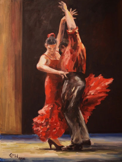 Flamenco , Öl_Lwd.60x80cm