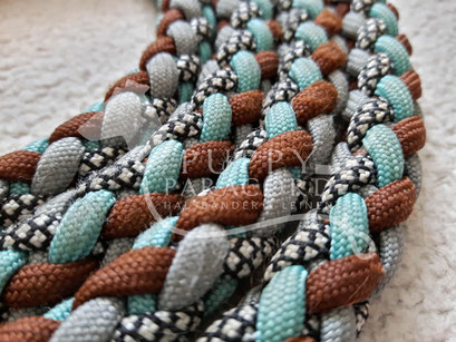 turquoise - chocolate brown - silver diamond - grey