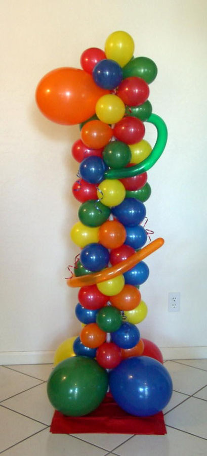 Air-Filled Balloon Column First Birthday