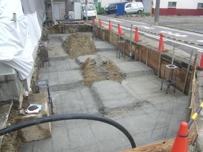 倉庫棟新築工事の工事写真