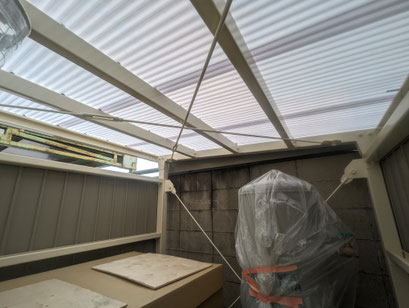 屋外設備小屋新築工事の工事写真