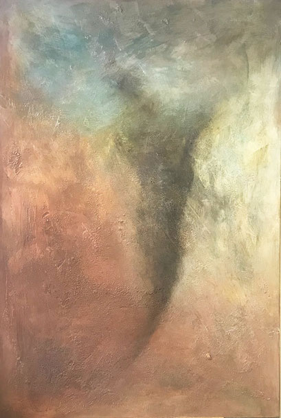Die Schlucht ... Acryl und Steinmehle auf Leinwand   ...   150 x 100 cm 