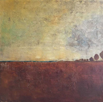 Terracotta-Landschaft   ... Acryl auf Leinwand   ...   80 x 80 cm