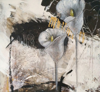 Calas ... Mischtechnik, Leinwand ... 80 x 80 cm
