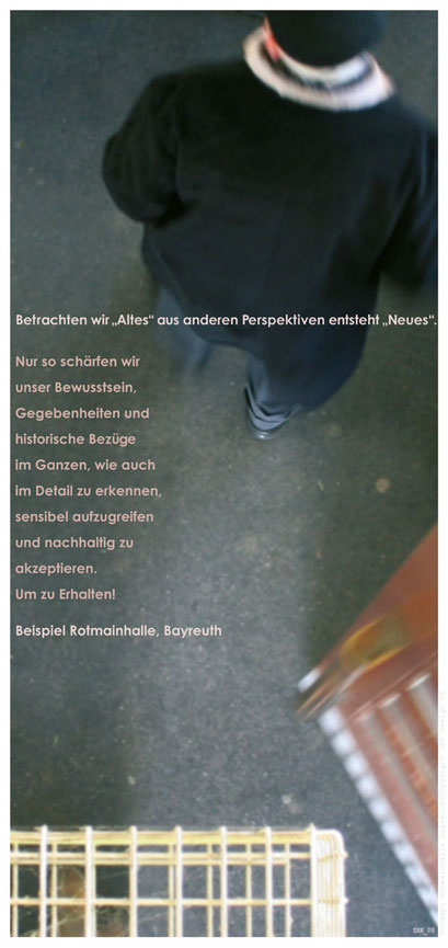 Titel: Rotmainhalle, Fotografie, Collage, 44 x 93,5 cm, Serie 1 von 4 (2008)