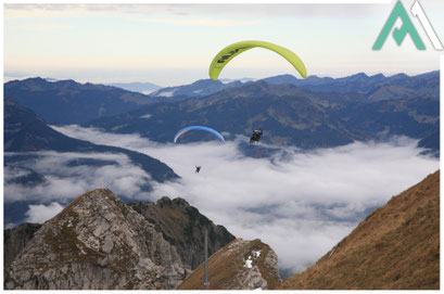 Tandemflug Gleitschirmflug im Kleinwalsertal