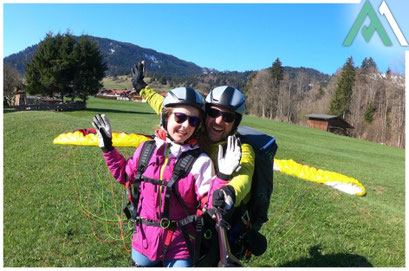 Tandemflug Gleitschirmflug im Kleinwalsertal