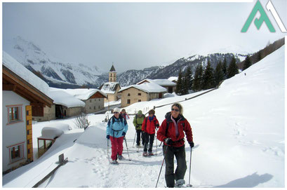 SCHNEESCHUHWOCHE IM VAL MÜSTAIR Eine Woche Schneeschuhabenteuer im Hochtal der Schweizer Alpen mit AMICAL ALPIN