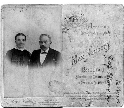 Pauline Caroline Latz & Carl Friedrich Wilhelm Katterwe ( Schuster aus Groß Graben )