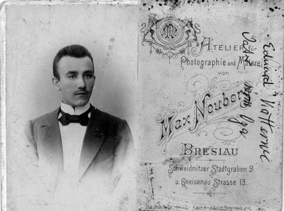 Eduard Gustav Katterwe ( Schneider Meister in der Matthiasstr.