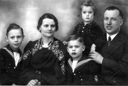 Fam Herbert Katterwe, Manfred, Erna, Ursula, Herbert, Helmut Katterwe