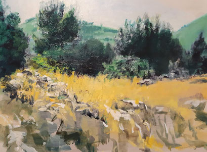 "Verweilen", Acryl, 60 x 80 cm, 2012, ein Motiv von der Insel Korcula