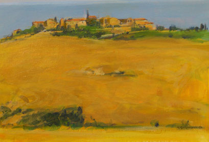 "Toscana, Le Crete VI", Acryl, 30x20cm, 2016