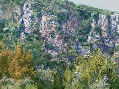 "Felswand (Bei Valldemossa, Mallorca), Acryl, 80x60cm