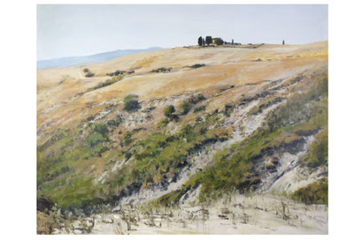 "Gehöft bei Volterra I (Toscana)", Acryl, 150x120cm, 2012, im Besitz des Künstlers