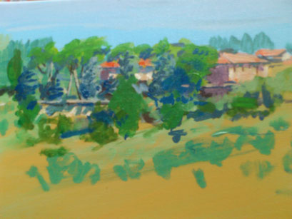 "Toscana, Le Crete IV", Acryl, 30x20cm, 2016