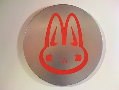 Laurent Gugli-Mic Mac 65x65 cm Stencil sur metal