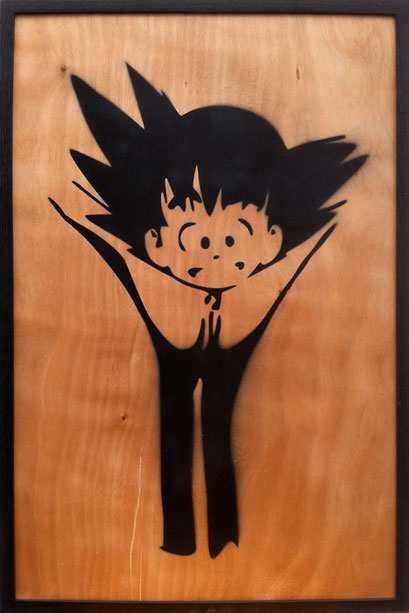 Laurent Gugli Sangoku Love Spray Paint CP 75x50 cm