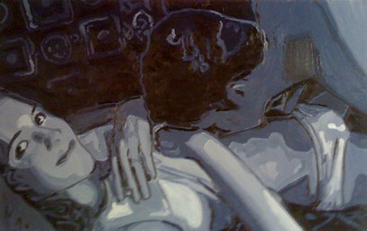 Laurent Gugli-Jenny Oil Two 100x65 cm Huile sur toile