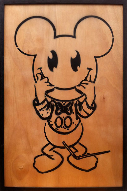 Laurent Gugli Miss Donald Spray Paint CP 75x50 cm