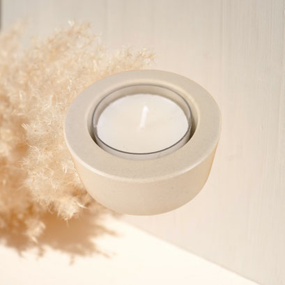 Bougeoir pour bougie chauffe-plat (non incluse) beige (60 mm) - 4,50 €