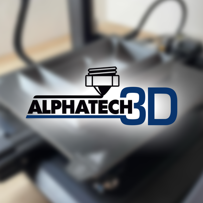Logodesign Alphatech 3D, 3D Drucker