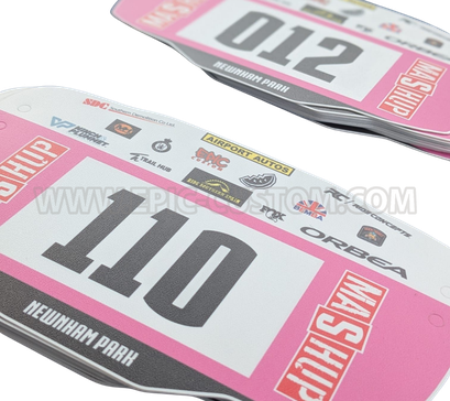 Custom printed reusable PVC enduro race boards produced for the Southern Enduro mountain bike race series.