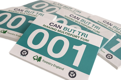 Can But Tri Custom Printed Runners Race Bib Numbers